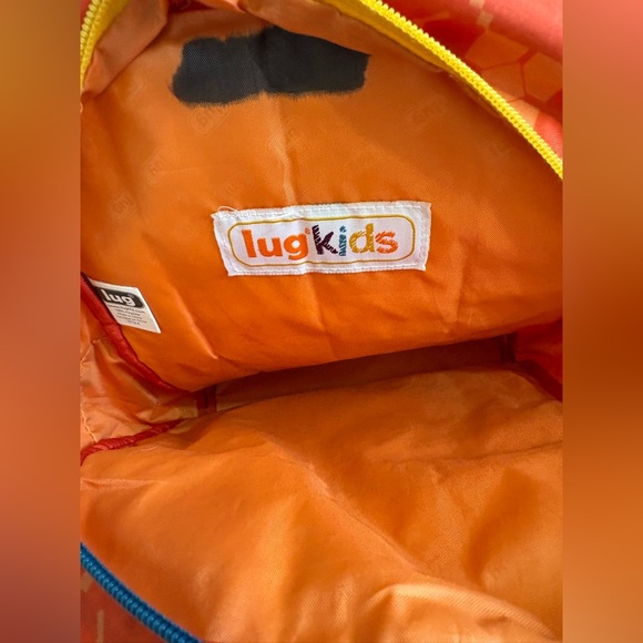 Lug backpack Hokey Pokey orange hippo little kid zipper - Picture 6 of 7